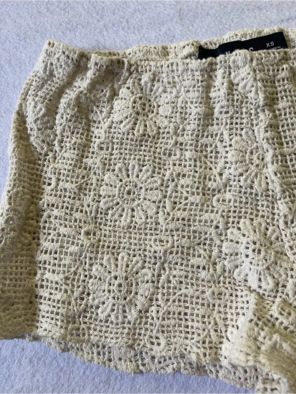 Lioness Cream Crochet Lace Shorts